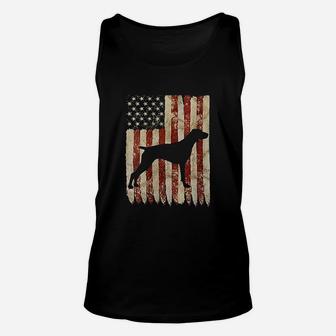 Vizsla Usa Flag Patriotic Dog Unisex Tank Top | Crazezy CA