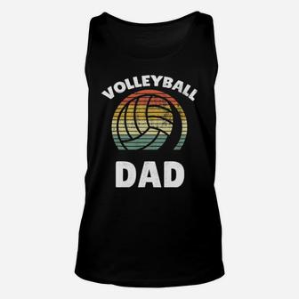 Volleyball-Vintage-I-Dad-Father-Support-Teamplayer Unisex Tank Top - Monsterry DE