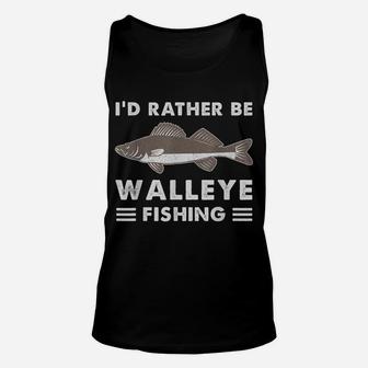 Walleye Fishing Gift, Walleye Apparel Men Fish Hunting Gift Unisex Tank Top | Crazezy AU