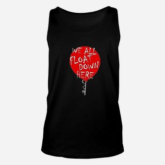 We All Float Down Here Red Balloon Unisex Tank Top - Thegiftio
