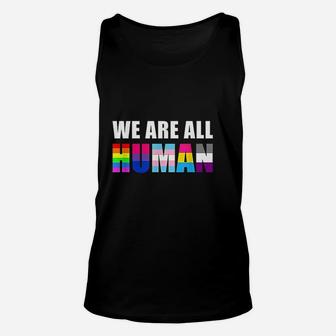 We Are All Human Flag Lgbt Unisex Tank Top | Crazezy CA