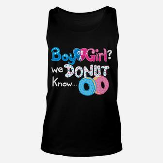 We Donut Know Funny Gender Reveal Family Unisex Tank Top | Crazezy CA