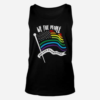 We The People Means Everyone Lgbt Flag Unisex Tank Top - Monsterry CA