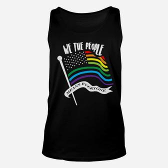 We The People Means Everyone Lgbt Flag Unisex Tank Top - Monsterry