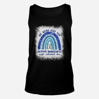 We Wear Blue For Autism Awareness Accept Understand Love Unisex Tank Top - Monsterry AU