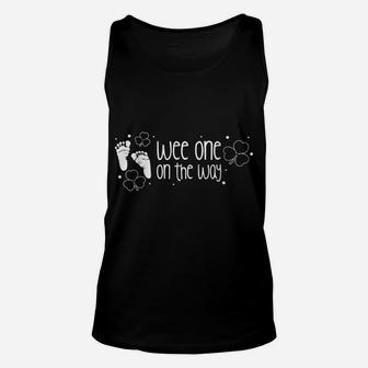 Wee One On The Way Shirt Cute St Patrick Day Pregnancy Feet Unisex Tank Top | Crazezy