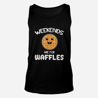Weekends Are For Waffles Unisex Tank Top - Thegiftio UK