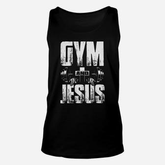 Weight Lifting Gym N Jesus Unisex Tank Top - Monsterry CA