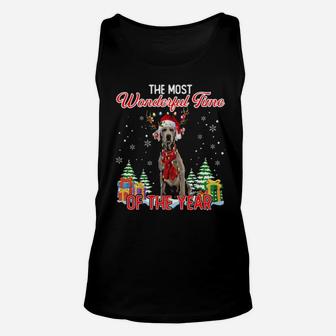 Weimaraner The Most Wonderful Time Of The Year Unisex Tank Top - Monsterry