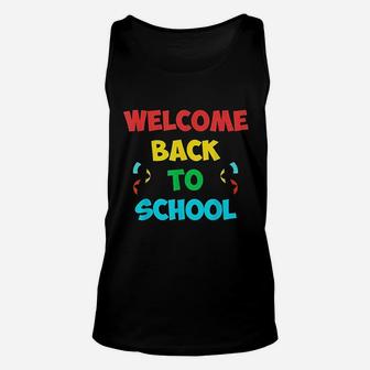 Welcome Back To School Unisex Tank Top | Crazezy CA