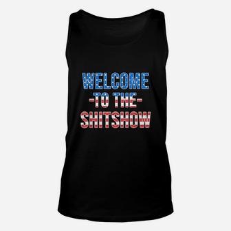 Welcome To The Show Usa Flag Funny 4Th Of July Drinking Unisex Tank Top | Crazezy AU