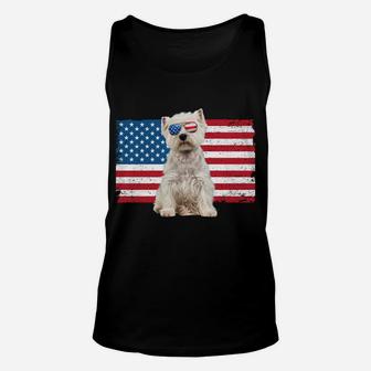Westie Dad Usa American Flag Dog Lover Owner Christmas Funny Sweatshirt Unisex Tank Top | Crazezy CA
