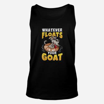 Whatever Floats Your Goat Funny Goat Lover Unisex Tank Top | Crazezy DE