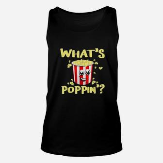 What's Poppin' Funny Popcorn Unisex Tank Top - Thegiftio UK