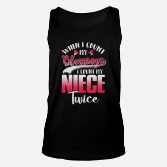 When I Count My Blessings I Count My Niece Twice Unisex Tank Top - Thegiftio UK