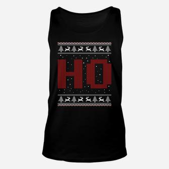 Where My Ho's At Ho Matching Couple Santa Ugly Christmas Unisex Tank Top | Crazezy