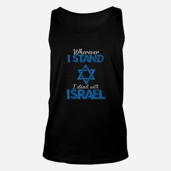 Wherever I Stand I Stand With Israel Unisex Tank Top - Thegiftio UK