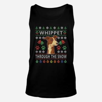 Whippet Ugly Christmas Sweatshirt Greyhound Dogs Gift Ideas Unisex Tank Top | Crazezy AU