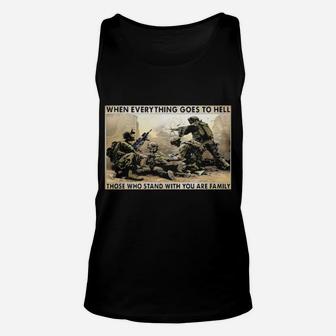 Who Stand With You Are Family Unisex Tank Top - Monsterry DE