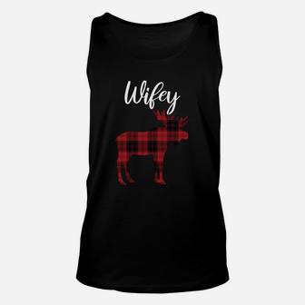 Wifey Moose Matching Family Christmas Pajamas Sweatshirt Unisex Tank Top | Crazezy AU