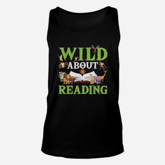 Wild About Reading Animals Books Reader Unisex Tank Top | Crazezy