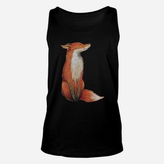 Wild Fox Tshirts, Cute Watercolor Fox Unisex Tank Top - Thegiftio UK