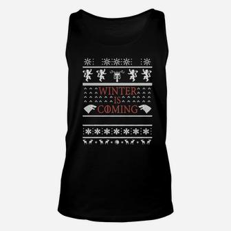 Winter Is Coming Merry Xmas Unisex Tank Top - Monsterry