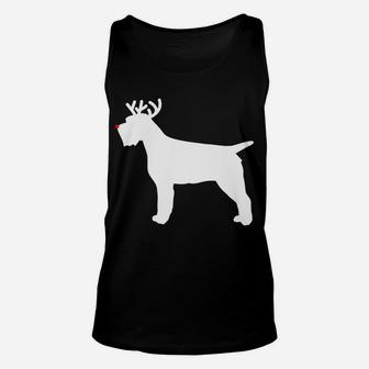 Wirehaired Pointing Griffon Reindeer Christmas Dog Unisex Tank Top | Crazezy