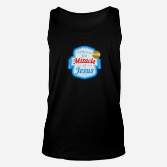 Witness The Miracle Of Jesus Food Label Unisex Tank Top - Thegiftio