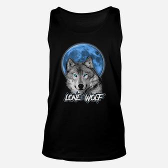 Wolf And Moon Unisex Tank Top | Crazezy DE