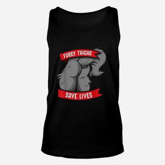 Wolf Furry Thighs Save Lives Unisex Tank Top | Crazezy