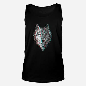 Wolf Gift Glitch Gifts For Wolf Lovers Unisex Tank Top - Thegiftio UK
