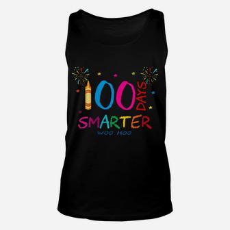 Womens 100 Days Smarter & Happy 100Th Day Of School Teacher Student Unisex Tank Top | Crazezy CA