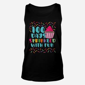 Womens 100 Days Sprinkled With Fun - Sprinkles Cupcake School Unisex Tank Top | Crazezy CA