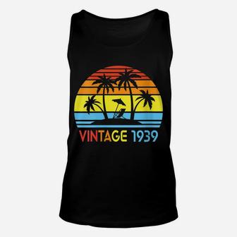 Womens 1939 Vintage Made Born In 1939 Beach Sunset Gifts Men Women Unisex Tank Top | Crazezy UK