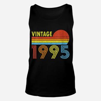 Womens 1995 Vintage 1995 Sunset Gift For Men Women Born Made 1995 Unisex Tank Top | Crazezy CA