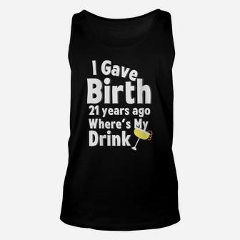 Womens 21St Birthday Gift For Her Featuring A Cute Margarita Drink Unisex Tank Top | Crazezy CA