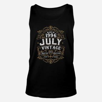 Womens 25Th Birthday 25 Years Old 1996 July Made Born Vintage Unisex Tank Top | Crazezy