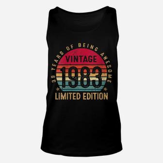 Womens 39 Year Old Vintage 1983 Made In 1983 Retro 39Th Birthday Unisex Tank Top | Crazezy