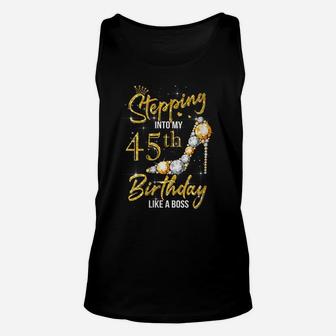 Womens 45Th Birthday 45 Years Old Stepping Into My 45 Birthday Unisex Tank Top | Crazezy UK