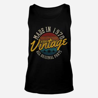 Womens 50Th Birthday Gift Vintage Made In 1970 50 Years Old Funny Unisex Tank Top | Crazezy CA