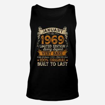Womens 52Nd Birthday Gift 52 Years Old Retro Vintage January 1969 Unisex Tank Top | Crazezy