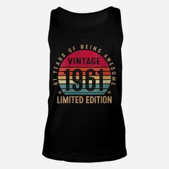 Womens 61 Year Old Vintage 1961 Made In 1961 Retro 61St Birthday Unisex Tank Top | Crazezy