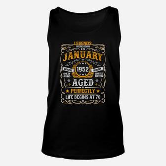 Womens 70 Year Old January 1952 Vintage Retro 70Th Birthday Gift Unisex Tank Top | Crazezy