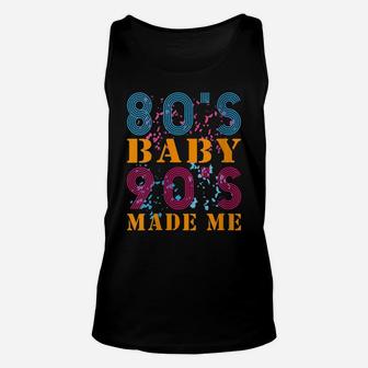 Womens 80S Baby 90S Made Me Retro Vintage T-Shirt Shirt Unisex Tank Top | Crazezy