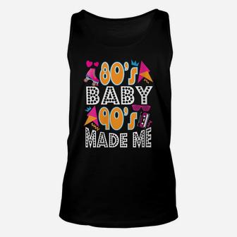 Womens 80S Baby 90S Made Me Shirt Funny Vintage Retro Graphic Unisex Tank Top | Crazezy