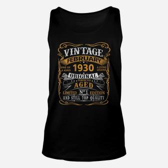 Womens 92 Year Old Made In February 1930 Vintage 92Nd Birthday Unisex Tank Top | Crazezy AU