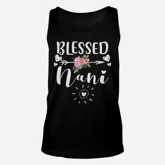 Womens Blessed Nani Cute Flower Nani Gift Tee Unisex Tank Top | Crazezy DE