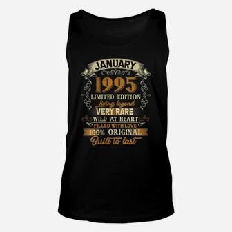 Womens Born In January 1995 Vintage 26Th Birthday Gift 26 Yrs Old Unisex Tank Top | Crazezy UK