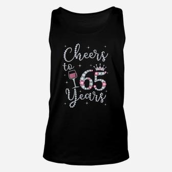 Womens Cheers To 65 Years 1954 65Th Birthday Gift Tee For Womens Unisex Tank Top | Crazezy